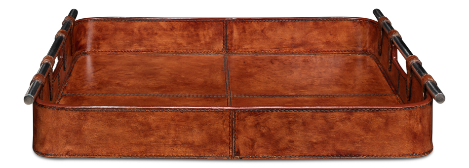 leather tobacco tray Safari Leather Tray