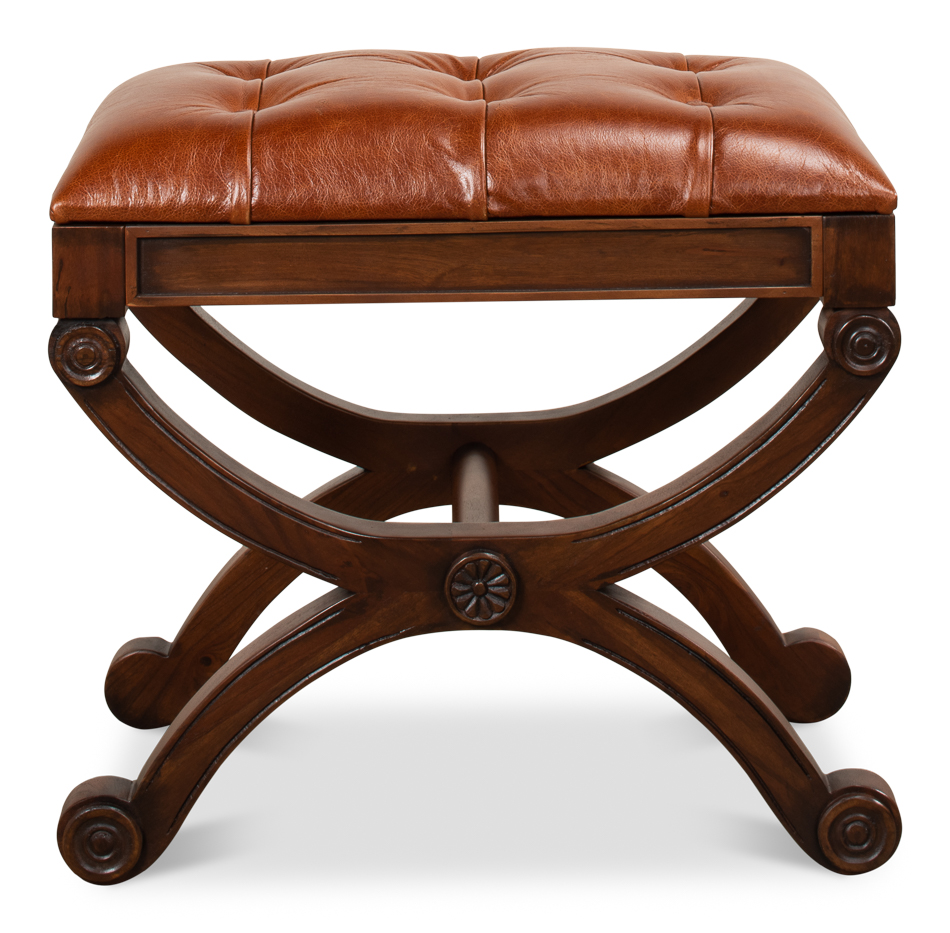 leather dressing table stool Empire Stool W/Leather