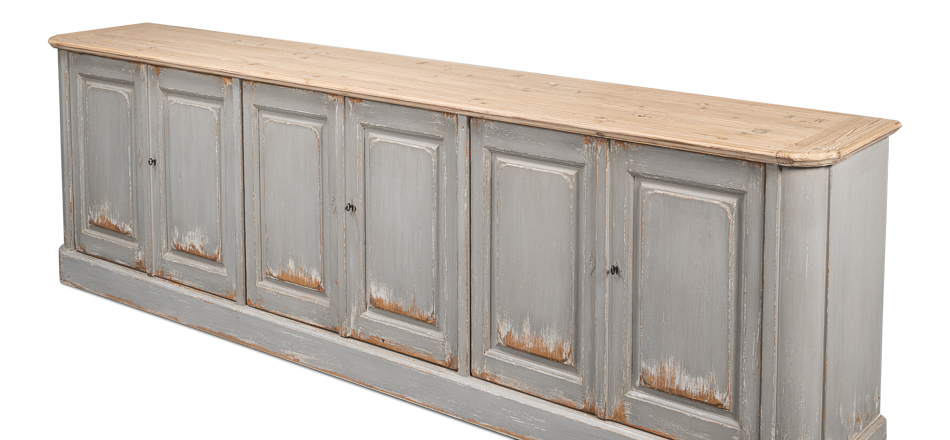 Karlsson Antique Swedish Grey Sideboard - Thumbnail 5