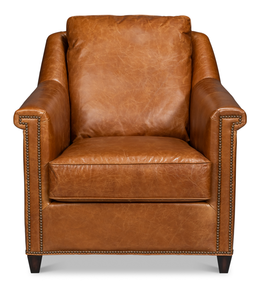 Vandike Arm Chair, Cuba Brown