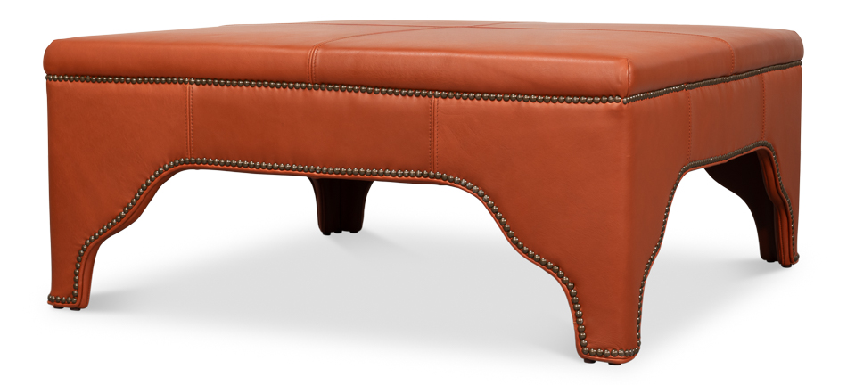 Streetman Cocktail Ottoman, Hermes Brown