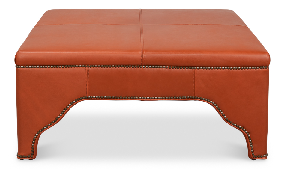 Streetman Cocktail Ottoman, Hermes Brown