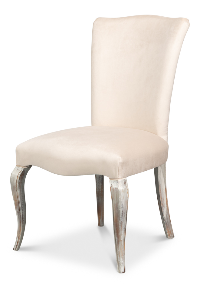 Sidechair, Grey Oak, Taupe Velvet